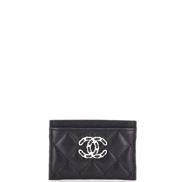 Chanel 19 Card Holder Quilted Caviar - Picture 1 of 5